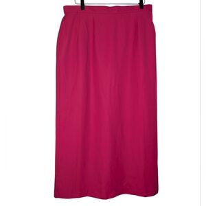 Signature By Harve Benard Vibrant Pink Pencil Midi Skirt, Size 16 W